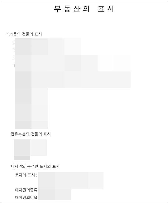 부동산강제경매-부동산의 표시