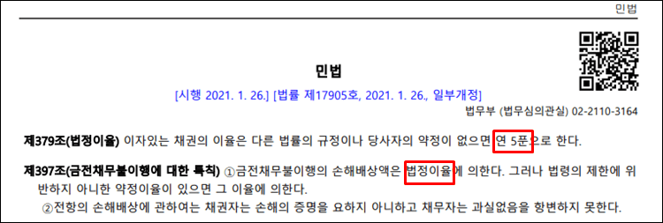- 민법-법정이율